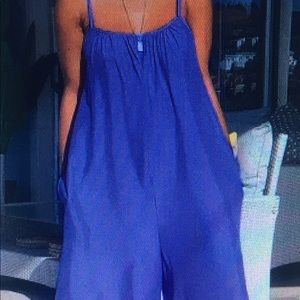 Brand New Never Worn with Tag-Orange jumpsuit with flare leg bottom